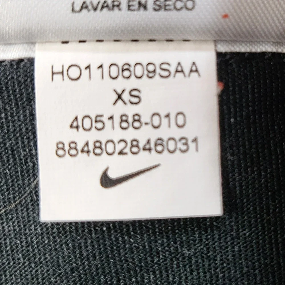 Nike Womens Dri-Fit Border Tennis Skort Black White Built-In Shorts 405188 Sz XS